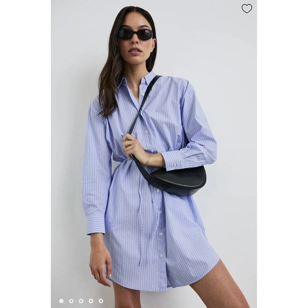 Rails Harmony Dress in Blue Oxford White Stripe. NWT. Retails $235 - Picture 1 of 9
